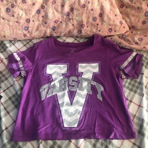 purple crop top from george